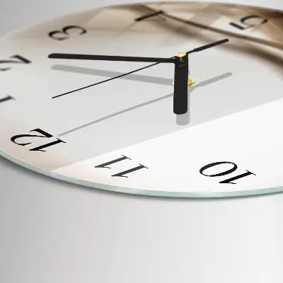 Wanduhr glas rund Abstrakte Linien