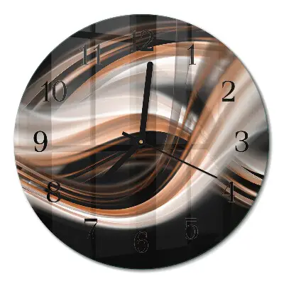 Wanduhr glas rund Abstrakte Kunst