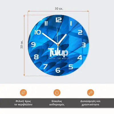 Wanduhr glas rund Abstrakte Kunst