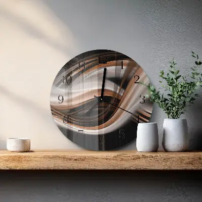 Wanduhr glas rund Abstrakte Kunst