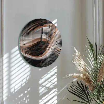 Wanduhr glas rund Abstrakte Kunst
