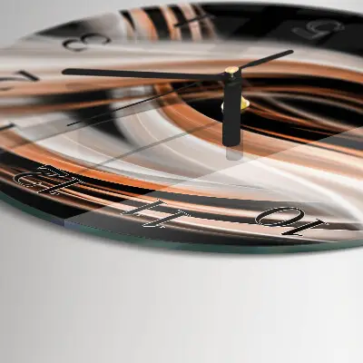 Wanduhr glas rund Abstrakte Kunst