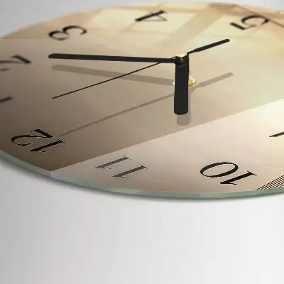 Runde wanduhr aus glas Brücke in Sepia