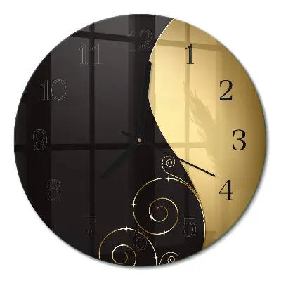 Wanduhr glas rund Abstrakte Kunst