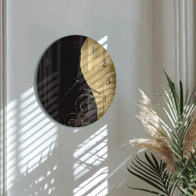Wanduhr glas rund Abstrakte Kunst