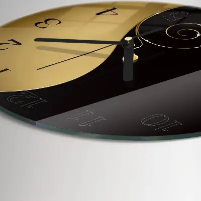 Wanduhr glas rund Abstrakte Kunst
