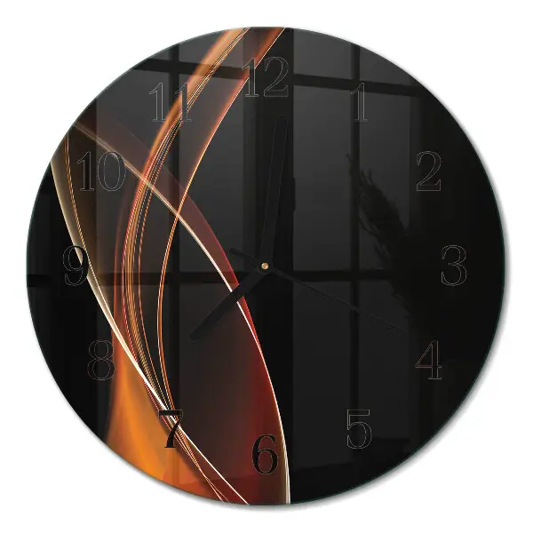 Runde wanduhr Abstrakte Linien