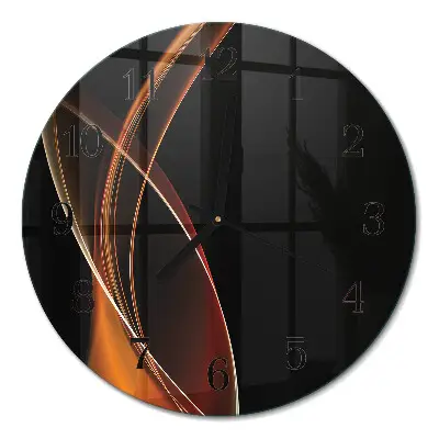 Runde wanduhr Abstrakte Linien