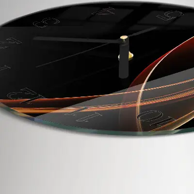 Runde wanduhr Abstrakte Linien