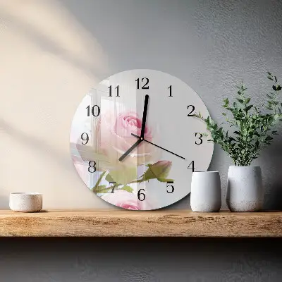 Runde wanduhr Rose