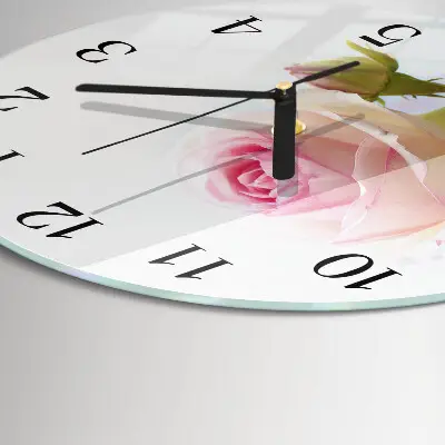 Runde wanduhr Rose