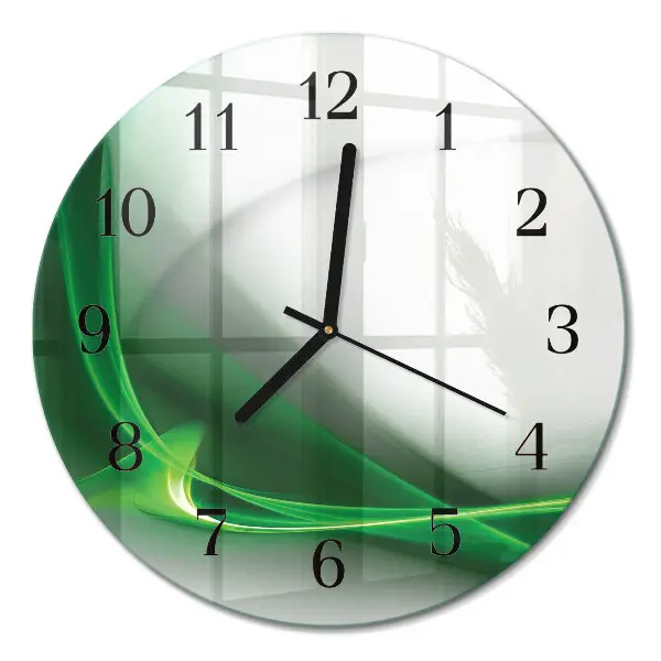 Glas wanduhr mit motiv rund Abstrakte Linien