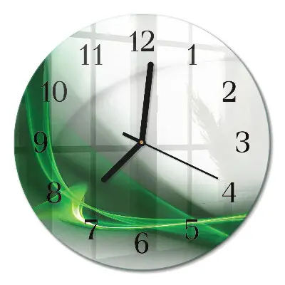 Glas wanduhr mit motiv rund Abstrakte Linien