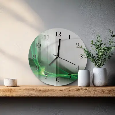 Glas wanduhr mit motiv rund Abstrakte Linien