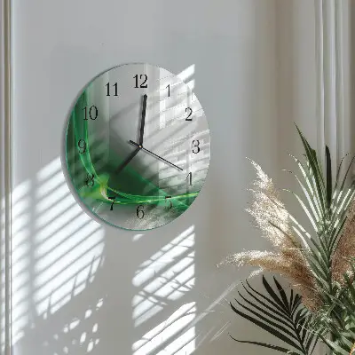 Glas wanduhr mit motiv rund Abstrakte Linien