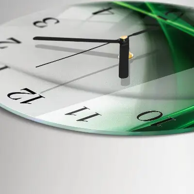 Glas wanduhr mit motiv rund Abstrakte Linien