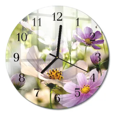 Runde wanduhr aus glas Kosmos