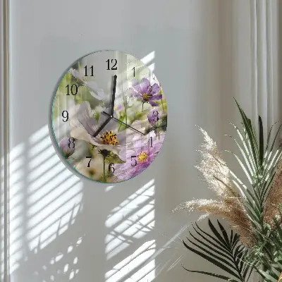 Runde wanduhr aus glas Kosmos