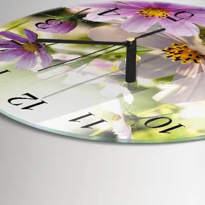 Runde wanduhr aus glas Kosmos