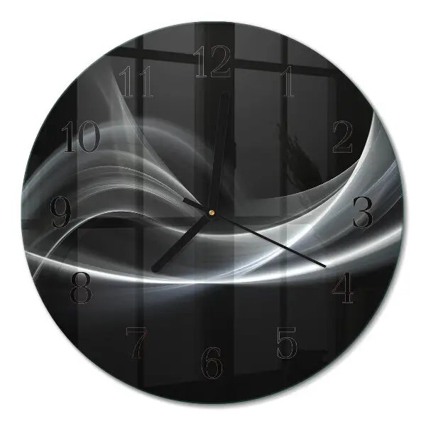 Glas wanduhr mit motiv rund Abstrakte Linien
