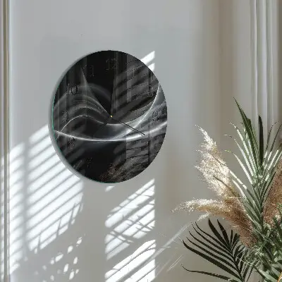 Glas wanduhr mit motiv rund Abstrakte Linien