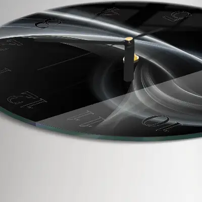 Glas wanduhr mit motiv rund Abstrakte Linien