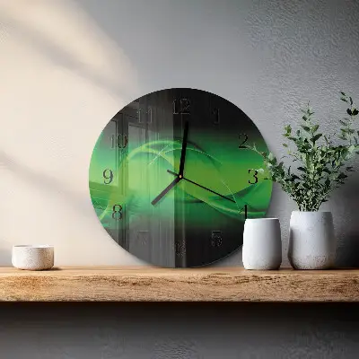 Glas wanduhr mit motiv rund Abstraktion