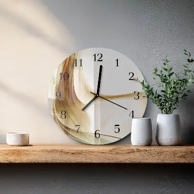 Glas wanduhr mit motiv rund Abstraktion