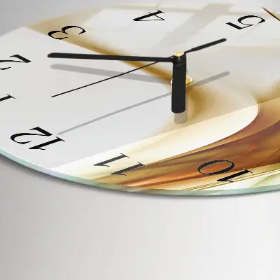 Glas wanduhr mit motiv rund Abstraktion
