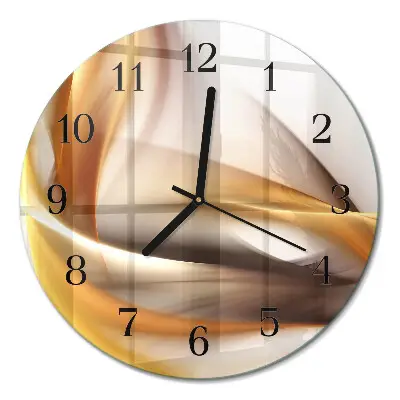 Glas wanduhr mit motiv rund Abstraktion