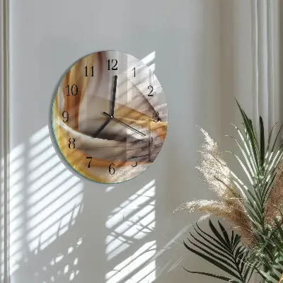 Glas wanduhr mit motiv rund Abstraktion