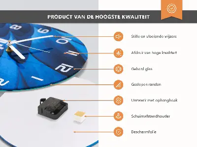 Wanduhr glas rund Abstraktion