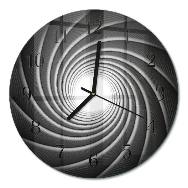 Glas wanduhr mit motiv rund Wirbel