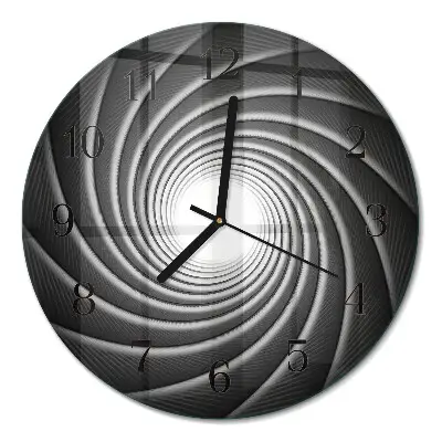 Glas wanduhr mit motiv rund Wirbel