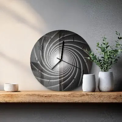 Glas wanduhr mit motiv rund Wirbel