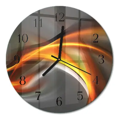 Runde wanduhr aus glas Abstraktion