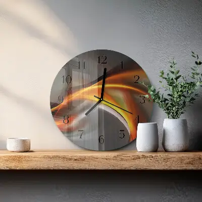 Runde wanduhr aus glas Abstraktion