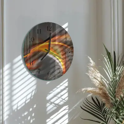 Runde wanduhr aus glas Abstraktion