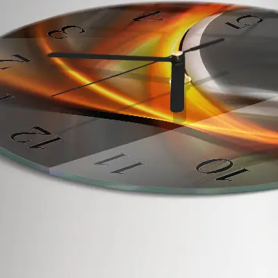 Runde wanduhr aus glas Abstraktion