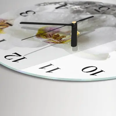 Runde wanduhr Orchidee