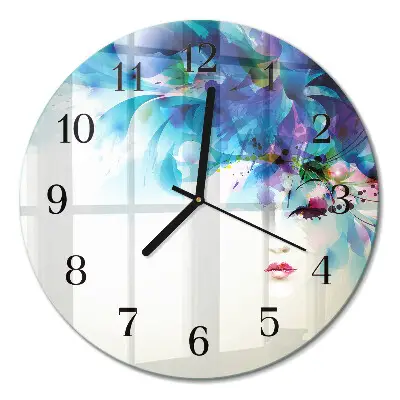 Glas wanduhr mit motiv rund Abstraktion