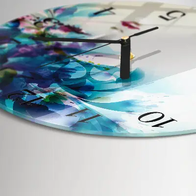 Glas wanduhr mit motiv rund Abstraktion