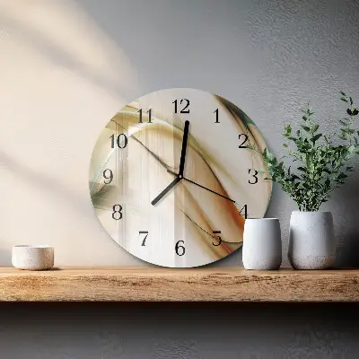Glas wanduhr mit motiv rund Abstraktion