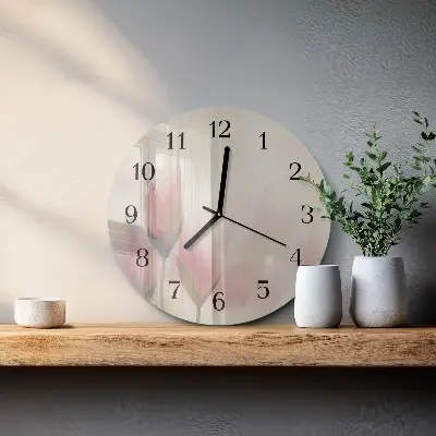 Runde wanduhr Blumen