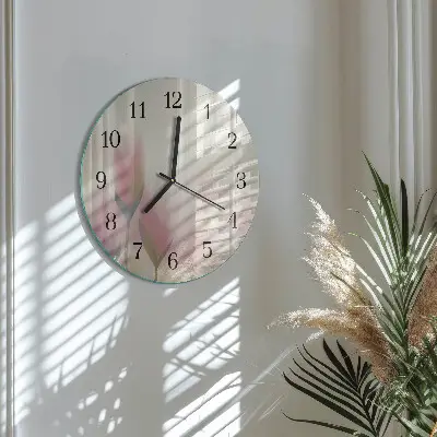 Runde wanduhr Blumen