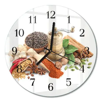 Runde wanduhr Gewürze
