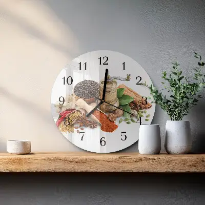 Runde wanduhr Gewürze