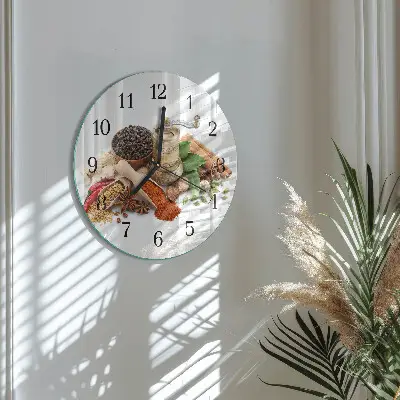 Runde wanduhr Gewürze