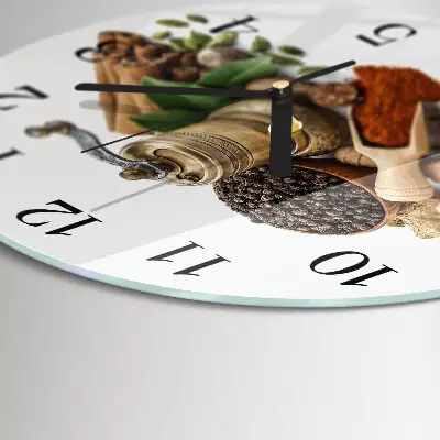 Runde wanduhr Gewürze
