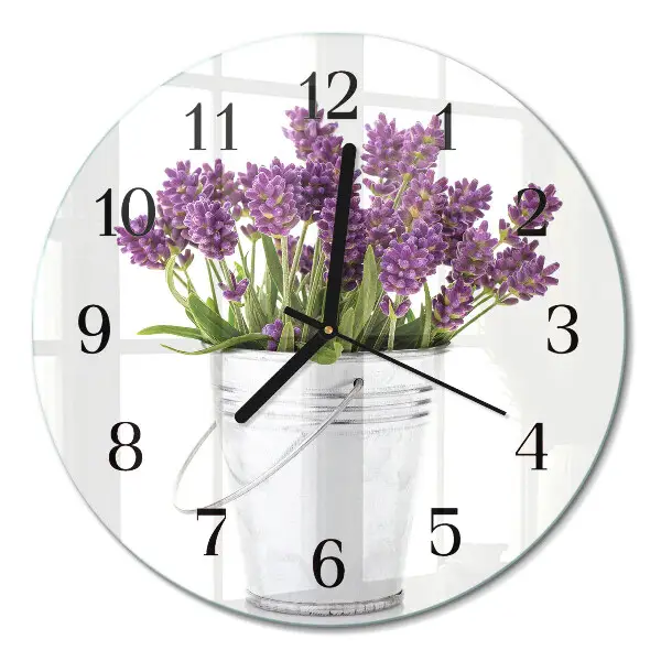 Runde wanduhr Lavendel